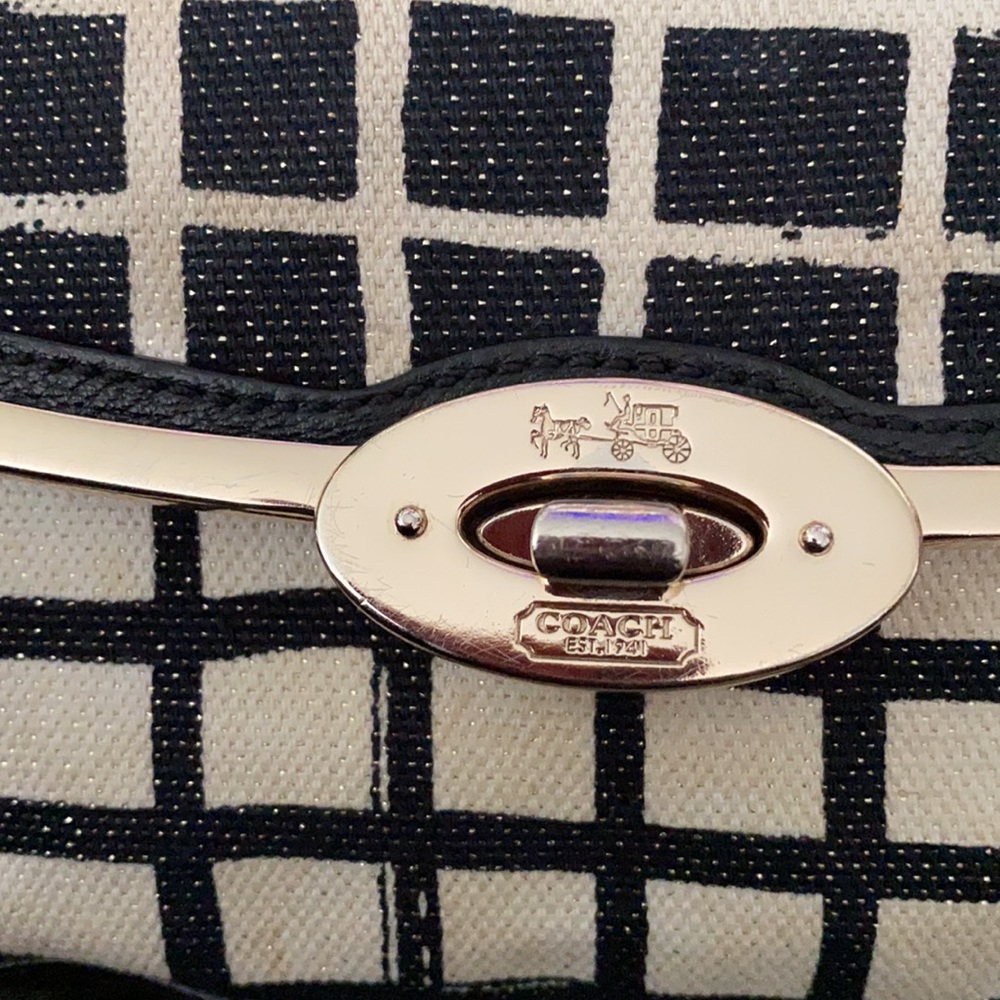 😍AUTHENTIC LINEN & LEATHER COACH BAG‼️ - Picture 10 of 16